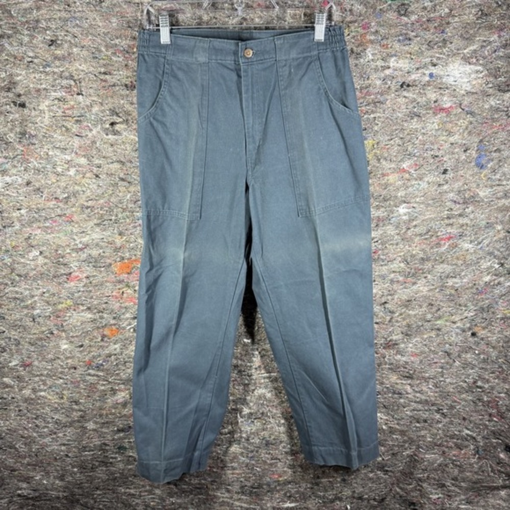 Duxbak Pants Mens 31x27 Green Canvas Workwear Outdoor Distressed Utility Cotton‎